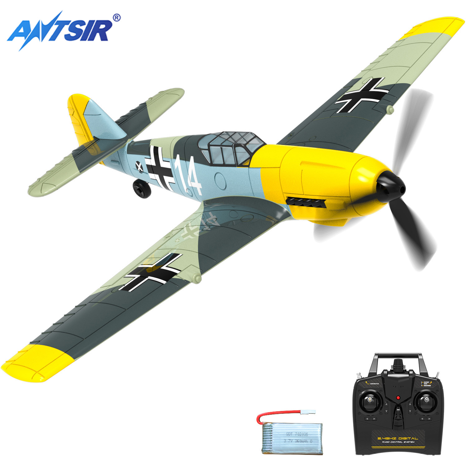 Model Kit Spitfire - BF109 RC Plane 2.4G 4CH 400mm