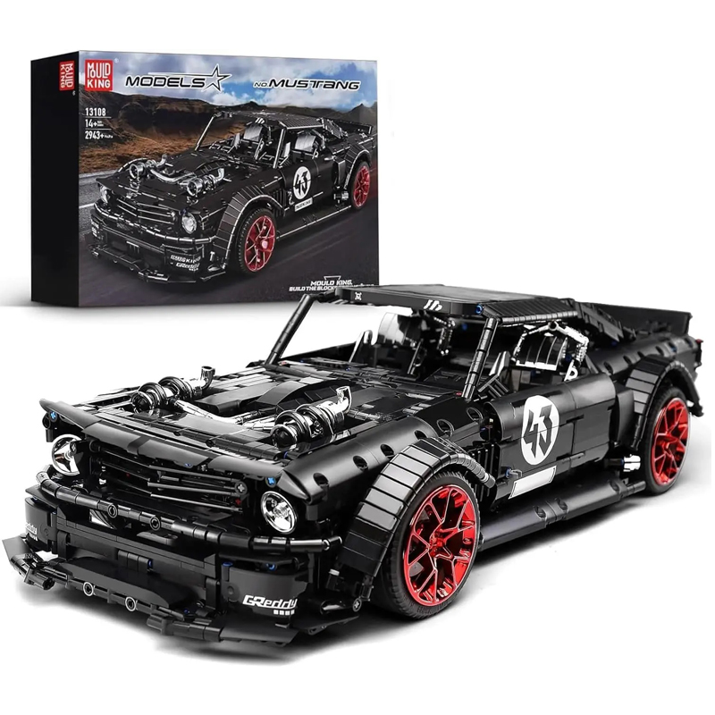 Plastic Model Paint - 2943PCS Mould King 13108 Mustang Car