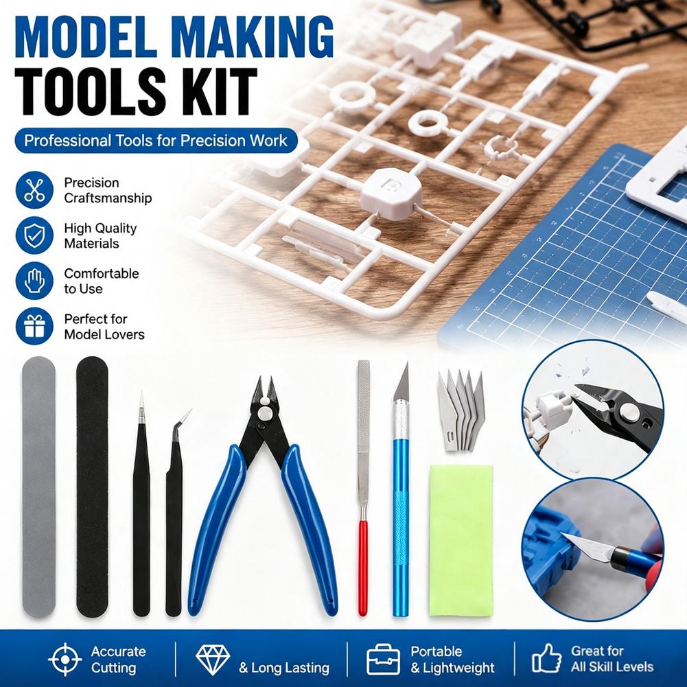 Model Kit Tool Set - 14-Piece Model Craft Tool Kit Alloy