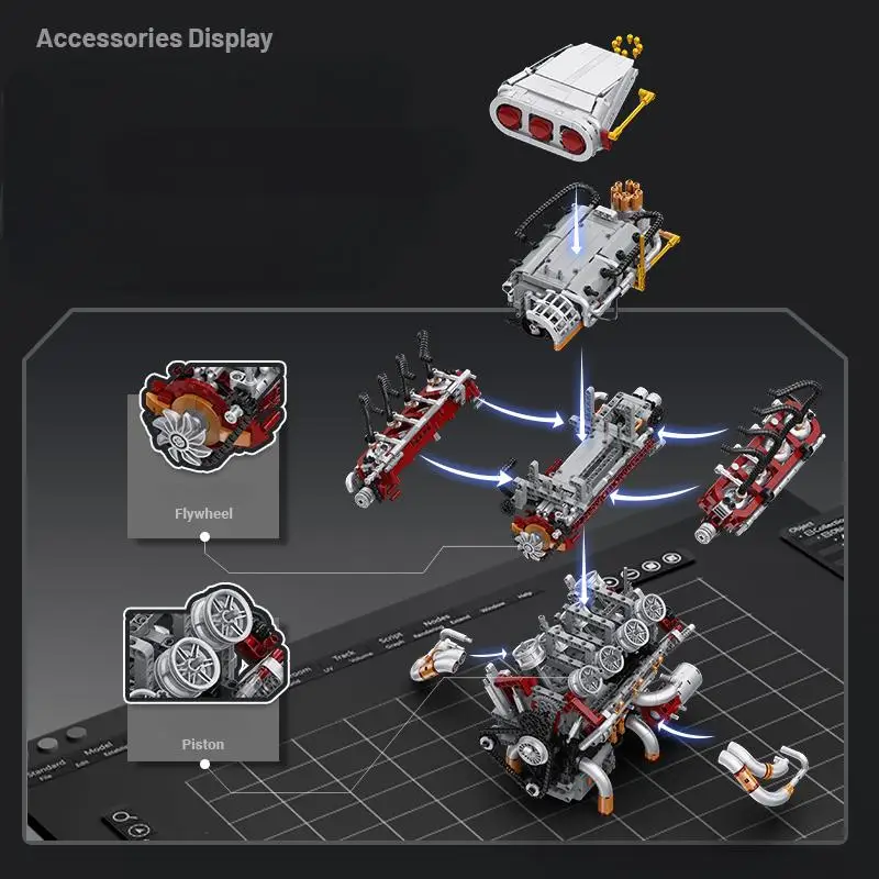 2347PCS High‑simulation Techni - đánh giá và giá Model Kit V8