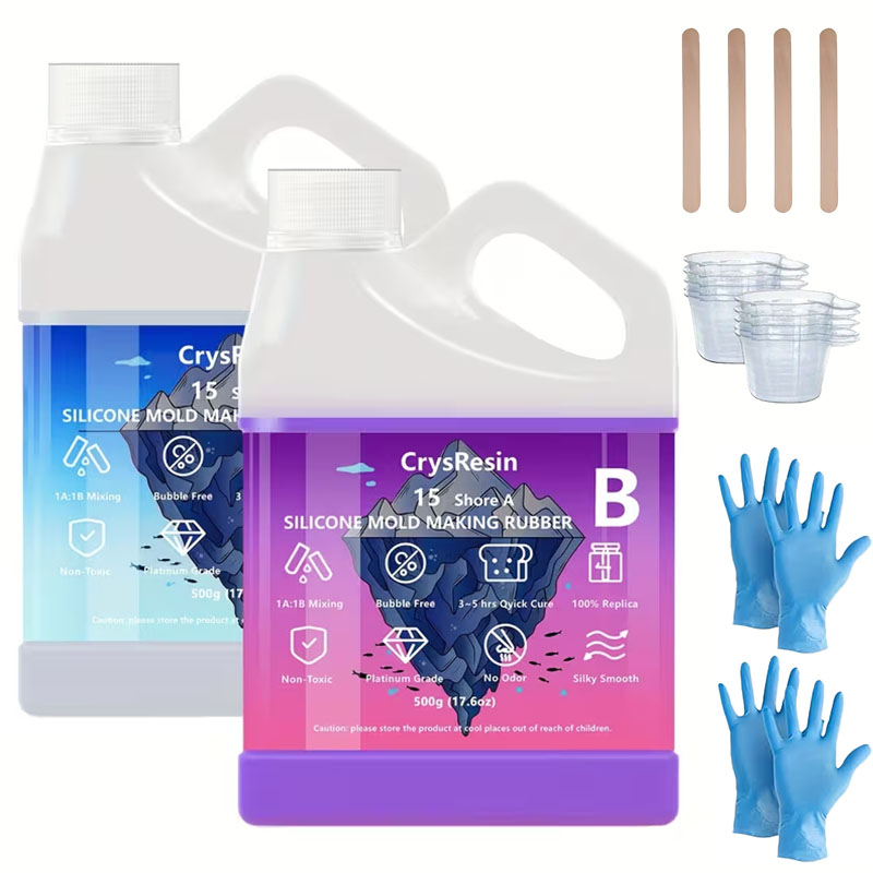 500ml 2 Bottles Liquid Silicon - đánh giá và giá Resin Kit Cast