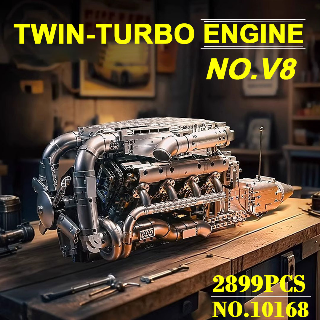 Mould King 10168 V8 Twin Turbo - đánh giá và giá Model Kit V8