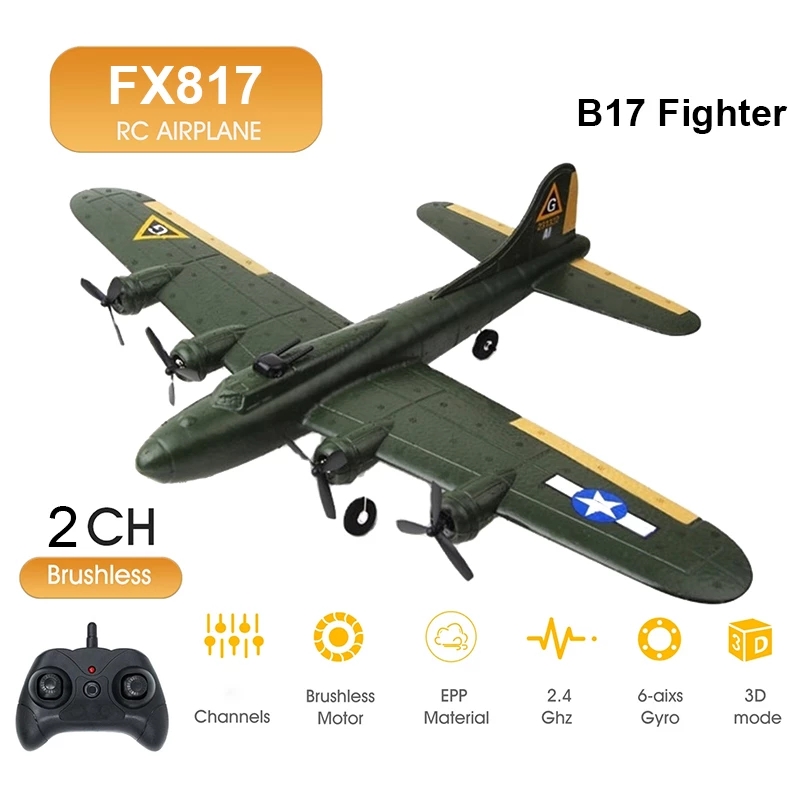 FX817 B17 RC Plane 2.4G 2CH Fi - đánh giá và giá Model Kit Spitfire